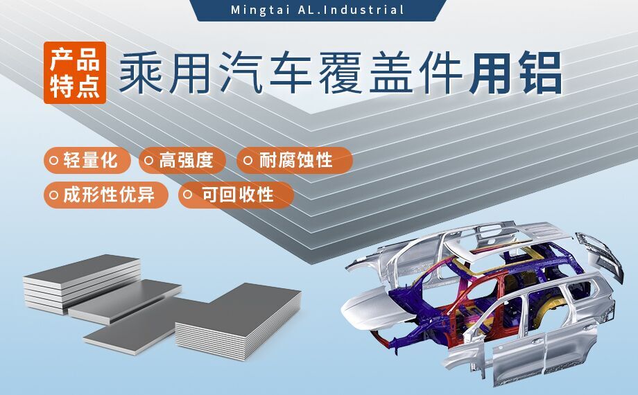 乘用汽車(chē)覆蓋件用鋁5系（5052/5182）6系（6016/6111）鋁合金 輕量化、高強度、高成型性